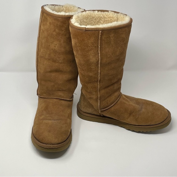 UGG Shoes - UGG Classic Tall Leather Boot in Chestnut US9